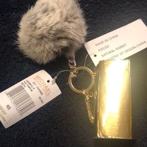 Michael Kors fur charm key ring